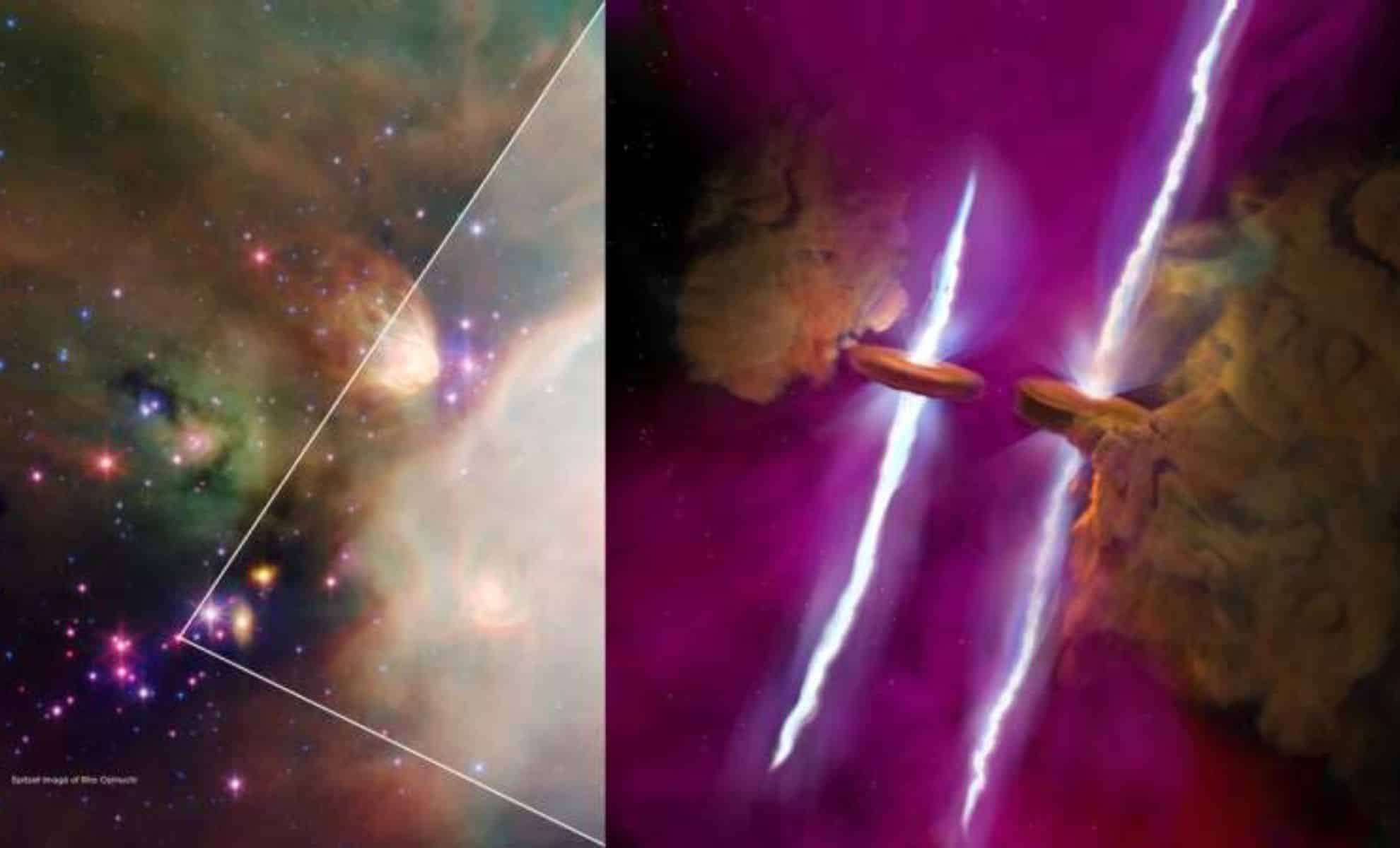 Dual Disks and Aligned Jets Discovered in Young Binary Star System WL20 