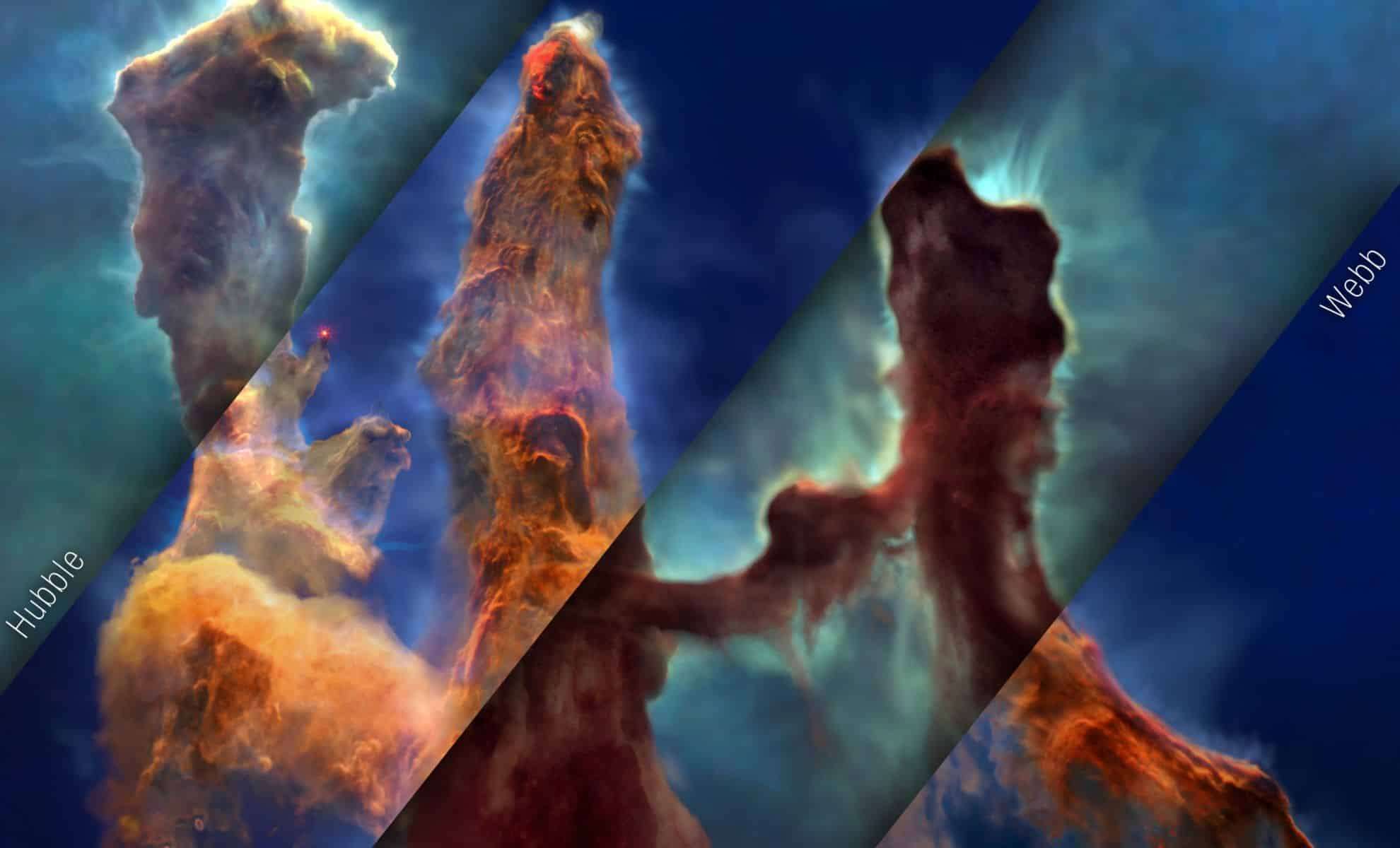 Revealing the Pillars of Creation in Unprecedented 3D with NASA's Hubble and Webb Data 