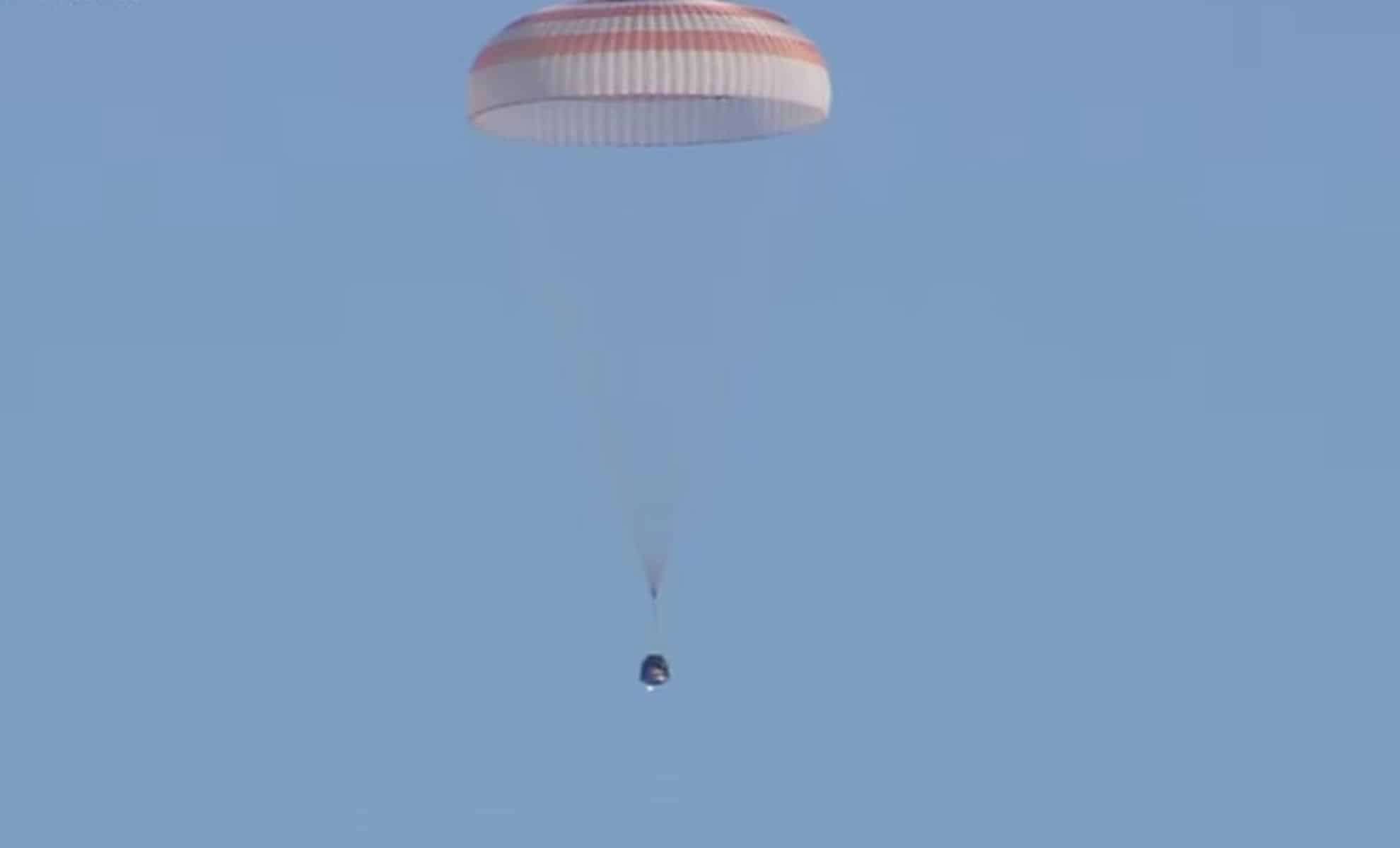 Soyuz MS-25 Capsule Safely Brings Home Russian and American Astronauts After Groundbreaking ISS Expedition 