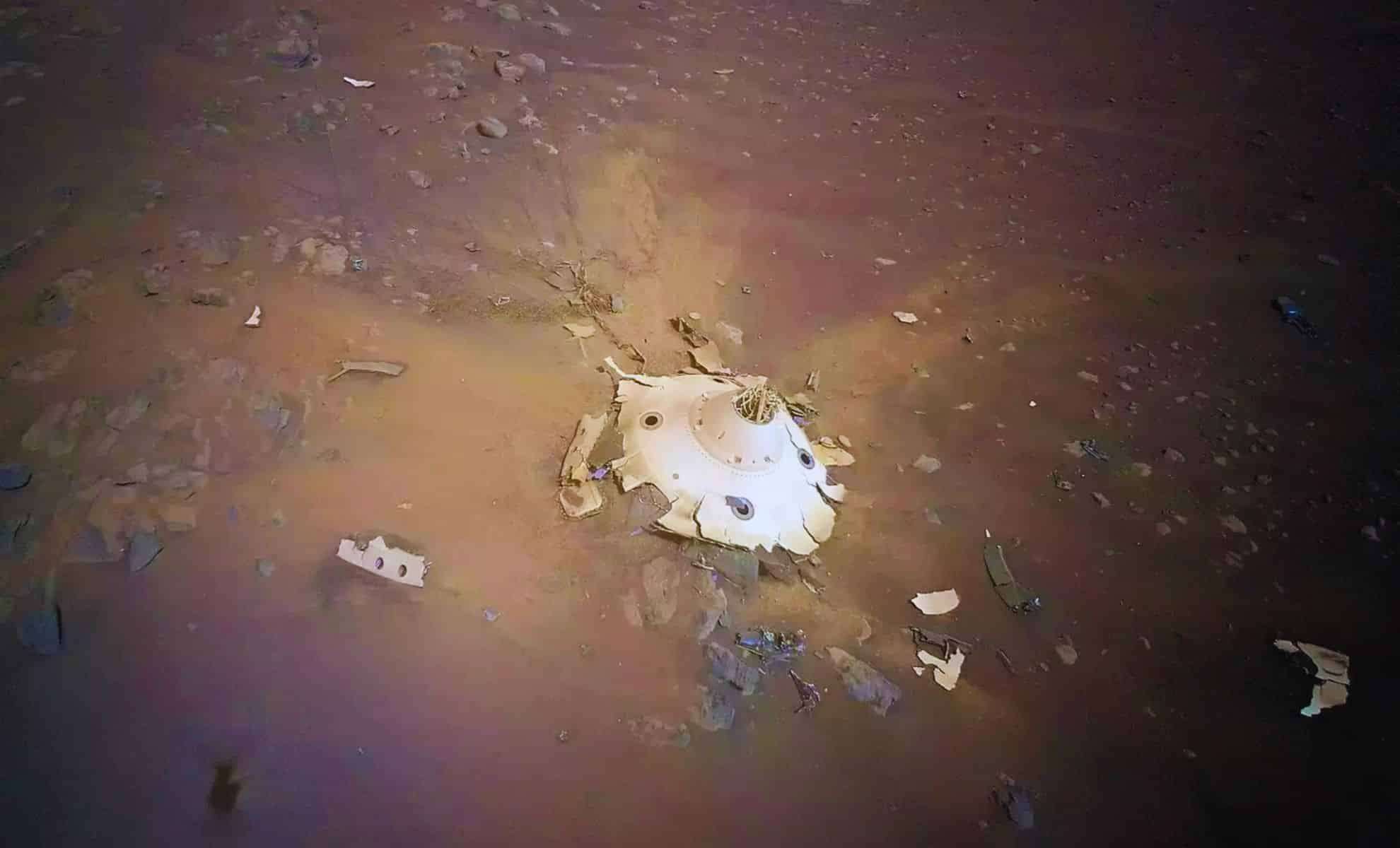 Ingenuity Helicopter Reveals Haunting Debris Field on Mars 