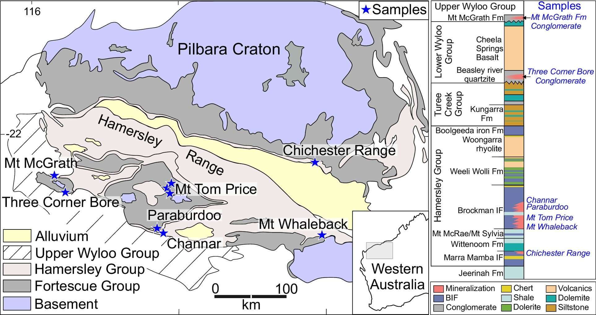 Geologic-map-of-the-Pilbara-craton-with-sample-locations-marked-by-blue-stars-Left-8ef721865a5f1f643c89c9f076939804.jpg