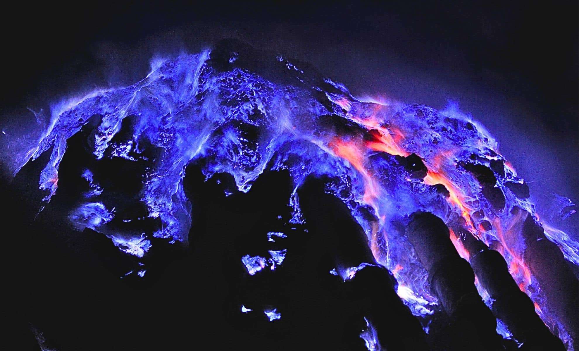The Enigmatic Blue Flames of Indonesia's Kawah Ijen Volcano 
