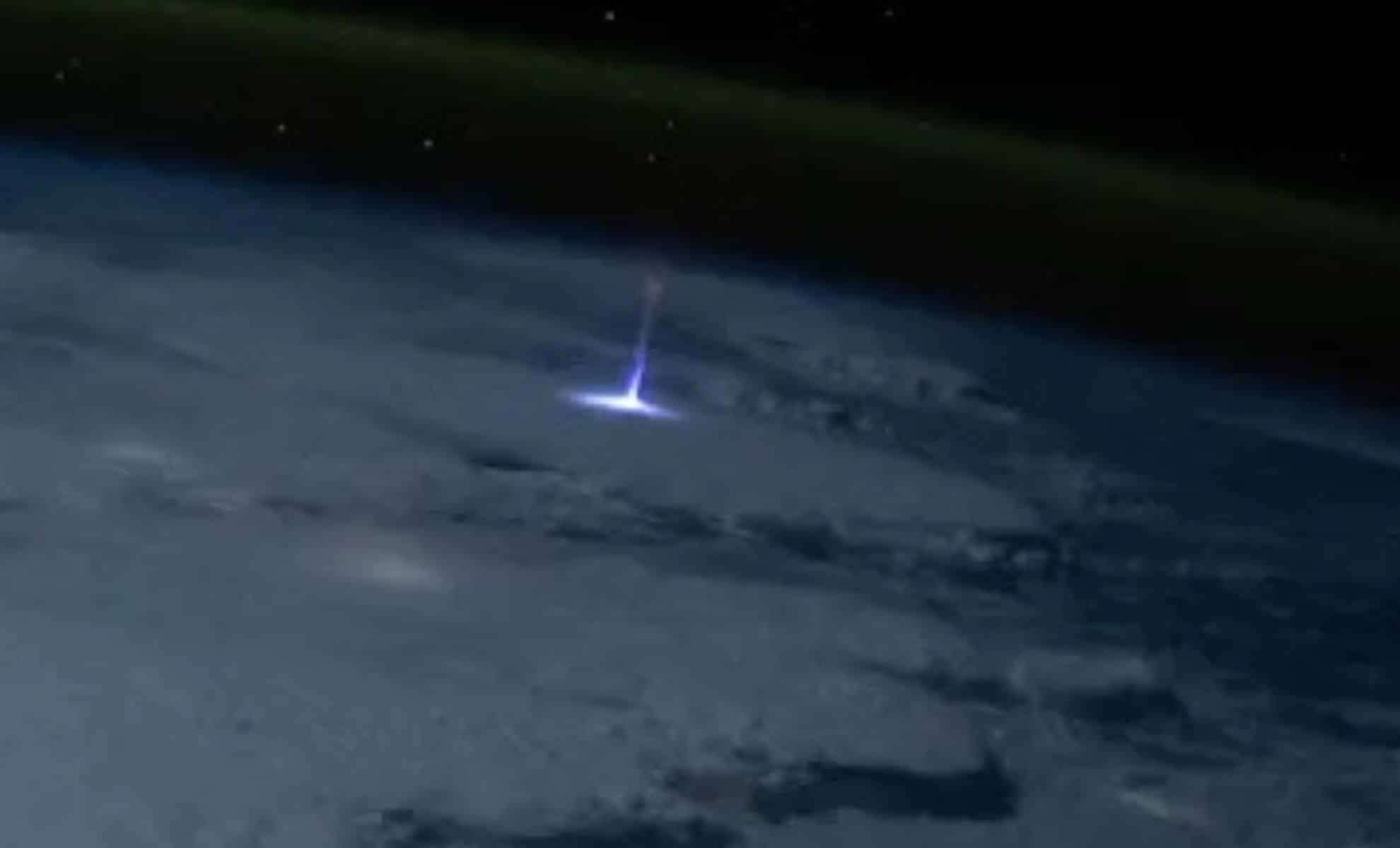 Astronaut Snaps Rare Gigantic Jet Lightning Surge Reaching 50 Miles Above Earth 