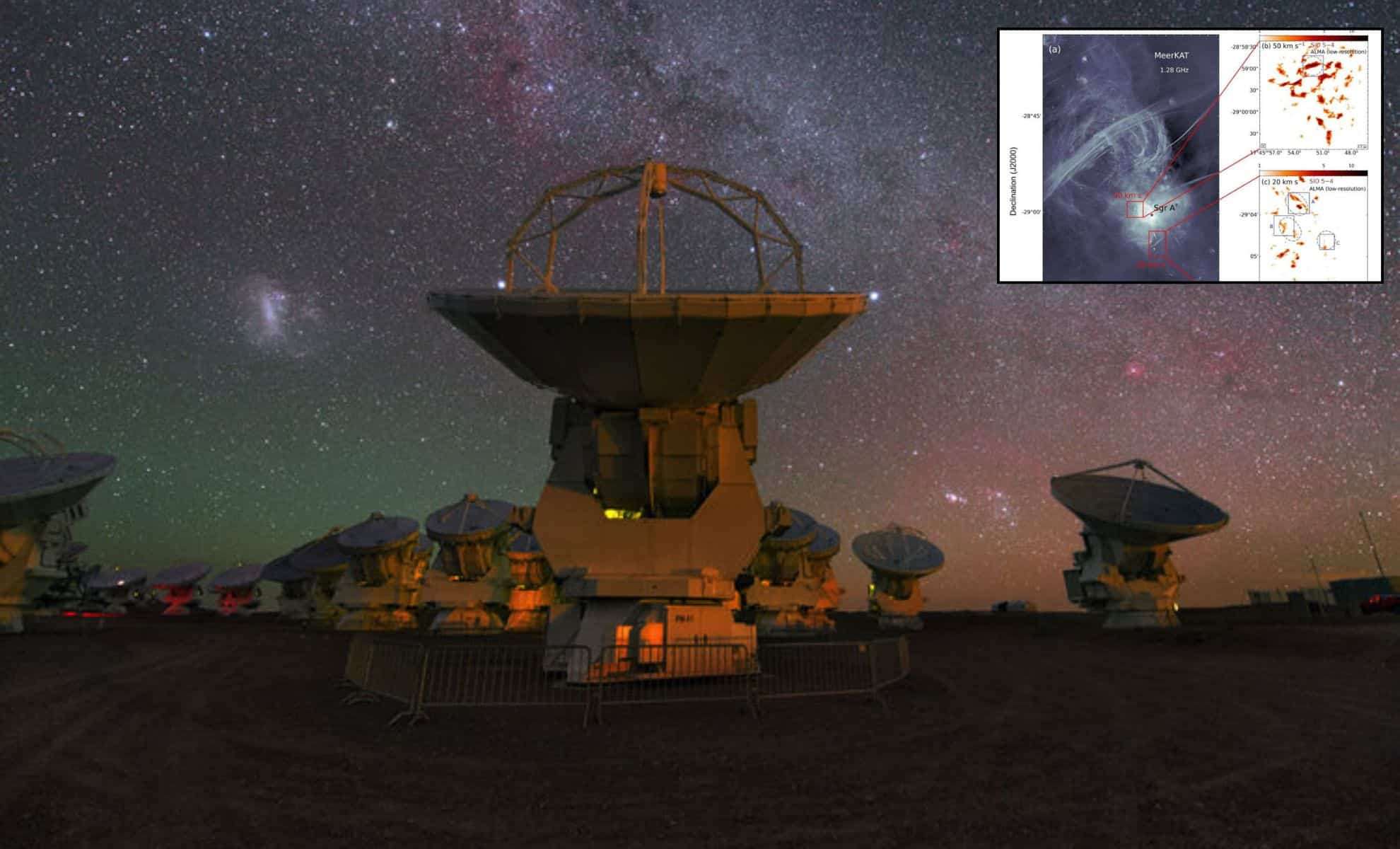 Astronomers Discover Twisting Gas Filaments Near Milky Way’s Center 