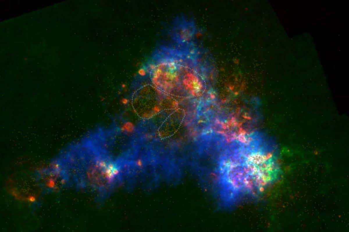 Nearby Dwarf Galaxy Slowly Torn Apart by Its Larger Companion 