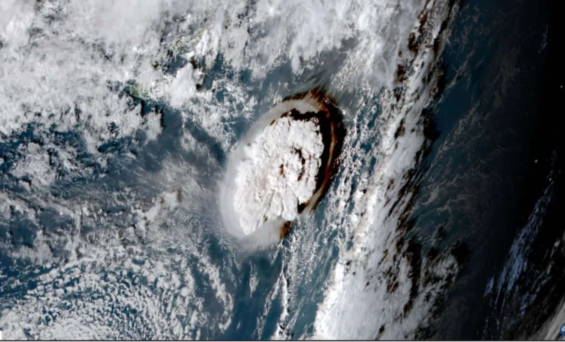 How a Massive Volcano Disturbed Satellites and the Upper Atmosphere 