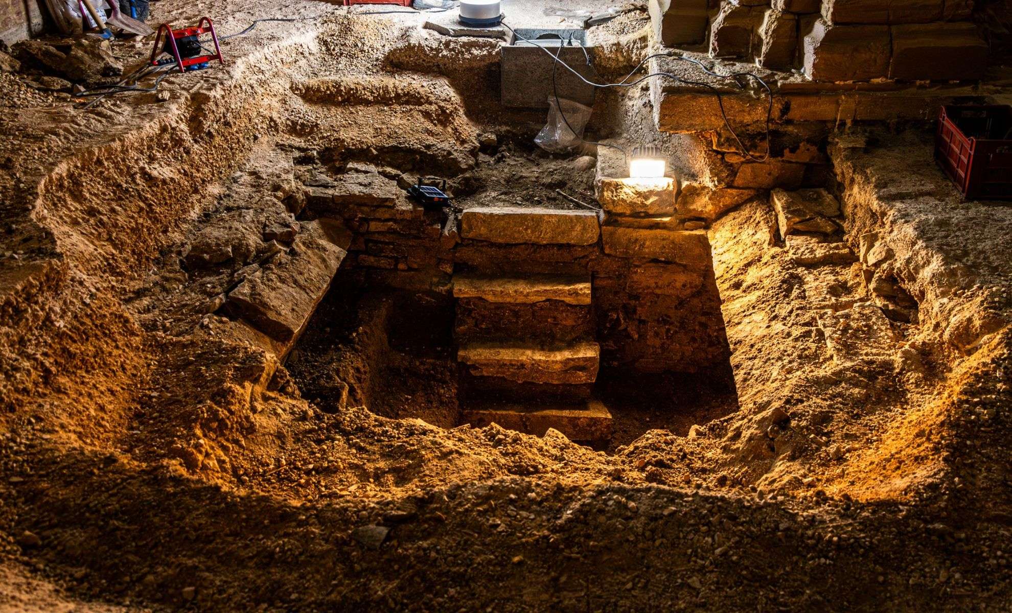 Ancient 400-Year-Old Burial Chamber Uncovered Beneath Hidden Staircase in Dijon 