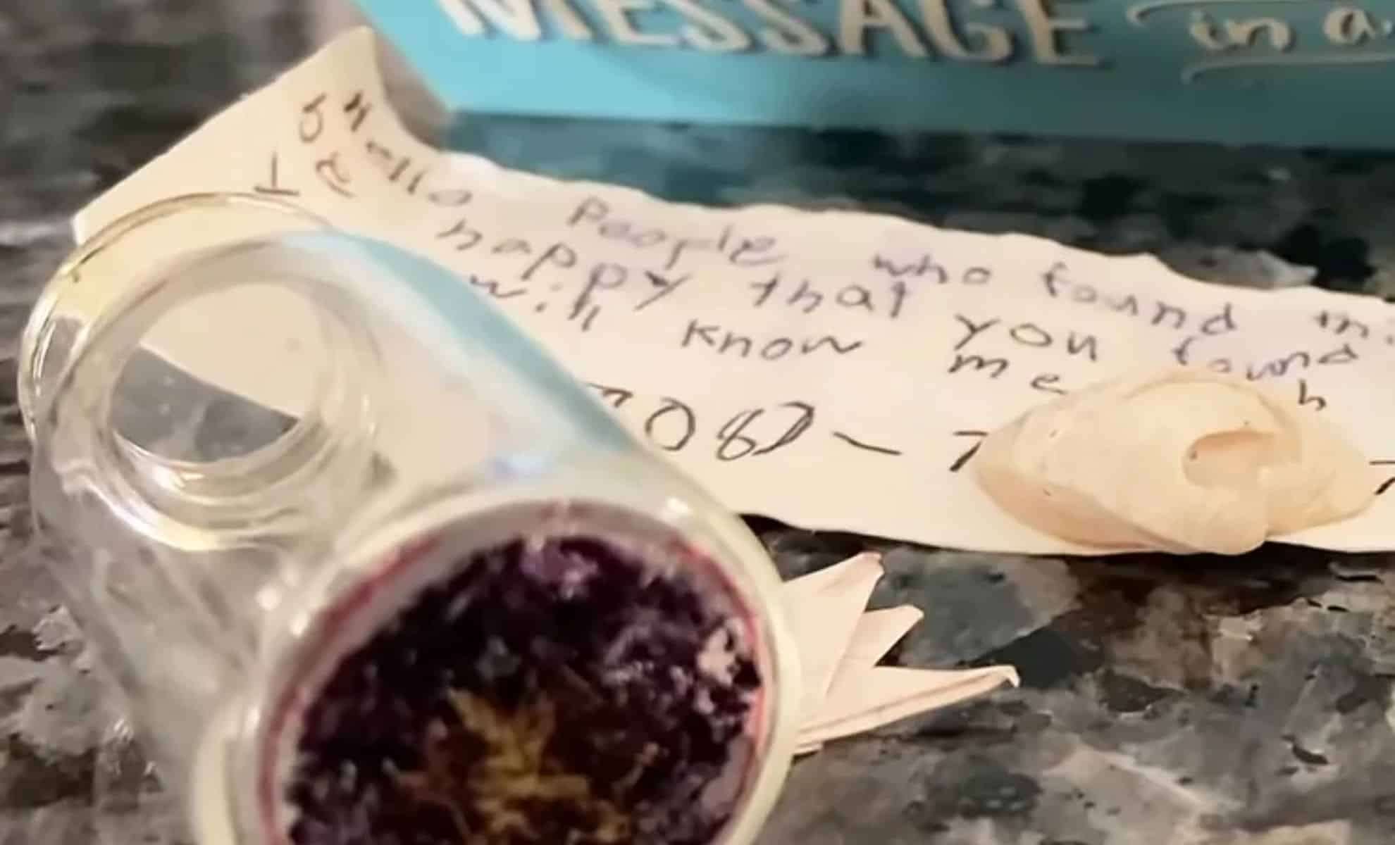 Young Girl Finds a Message in a Bottle on Florida Shore and Makes the Call 
