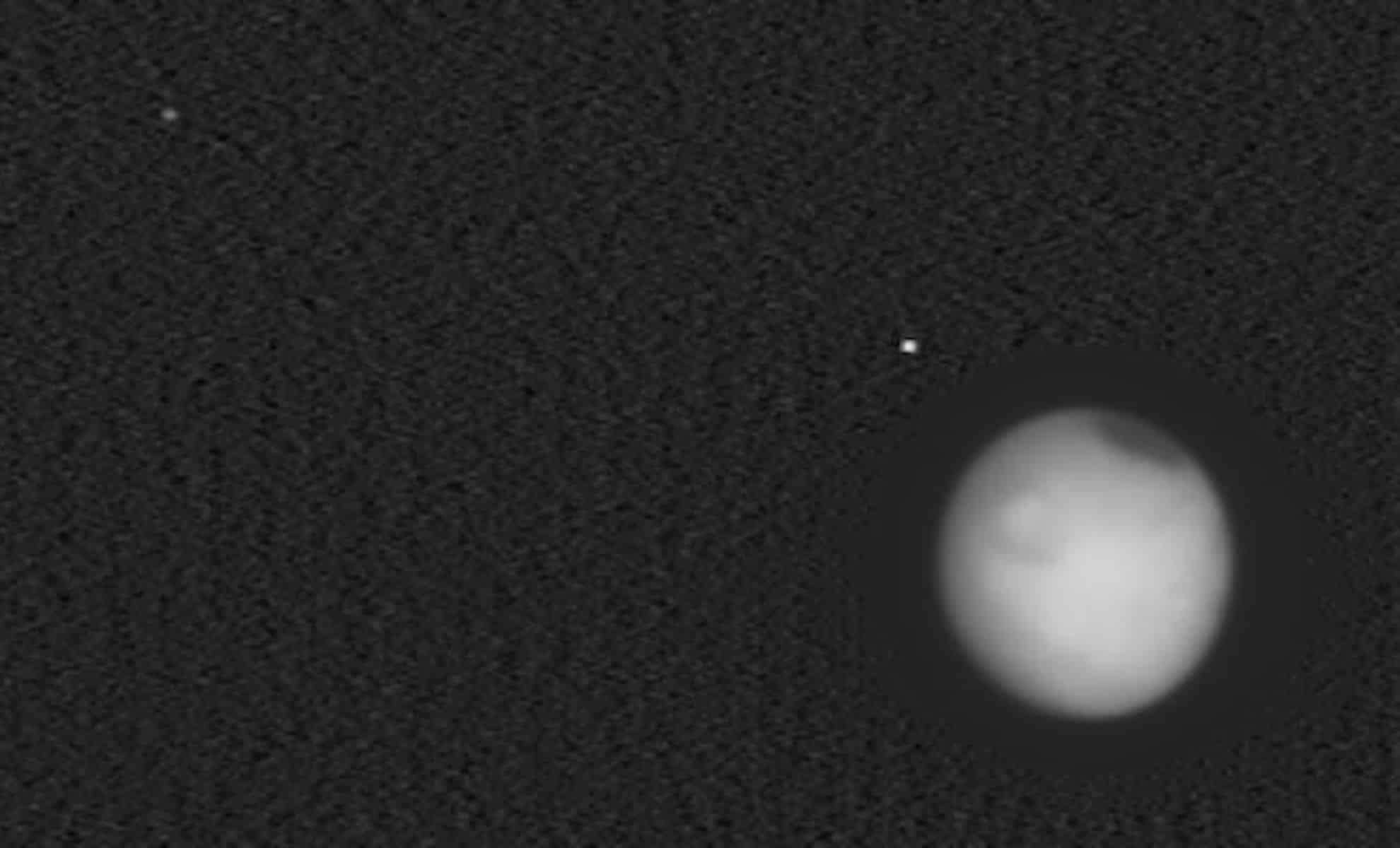 NASA’s Europa Clipper Snaps Rare Infrared Image of Mars and Its Moons 