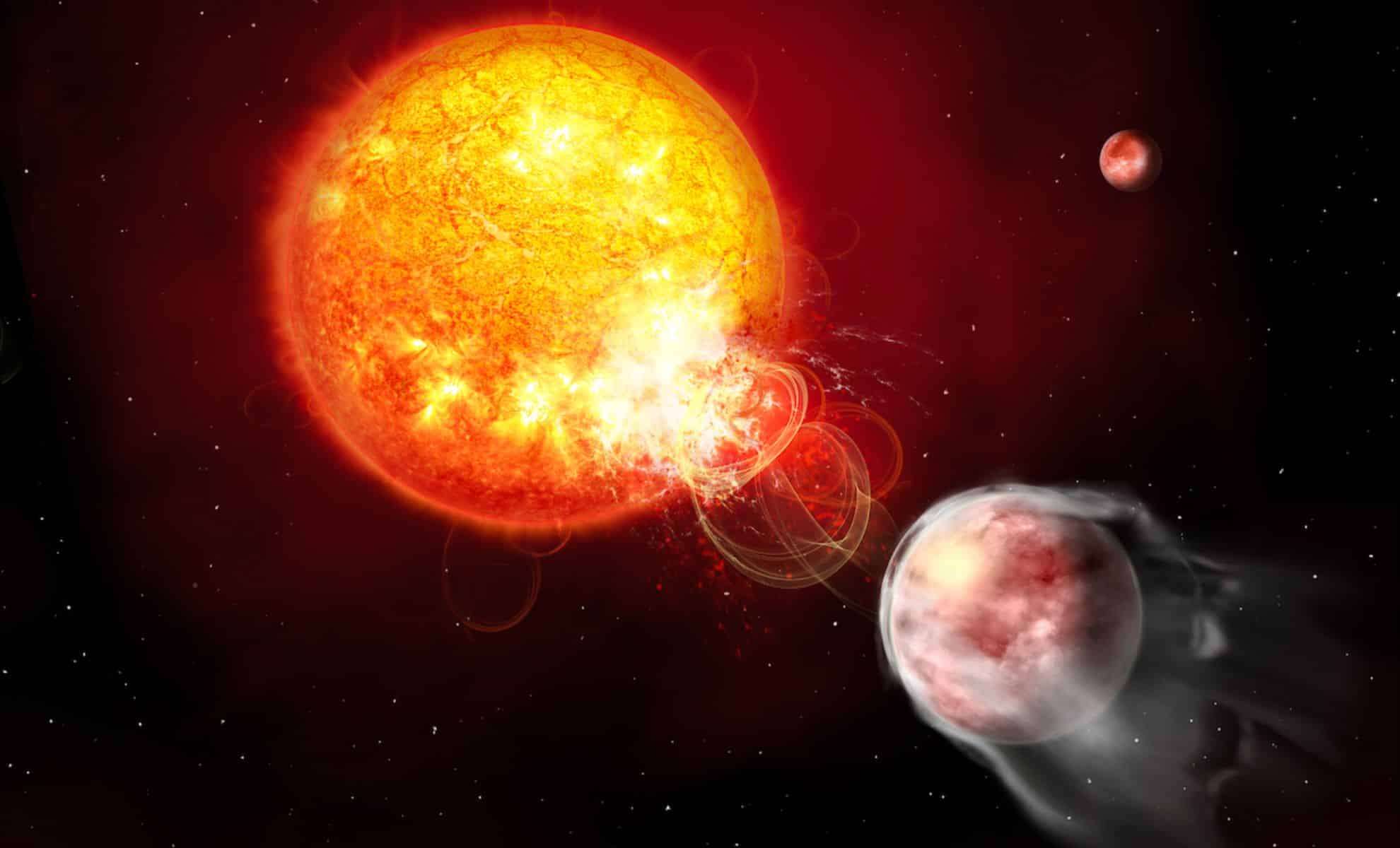 Astronomers Reveal Planet in Peril from Intense Stellar Flares 