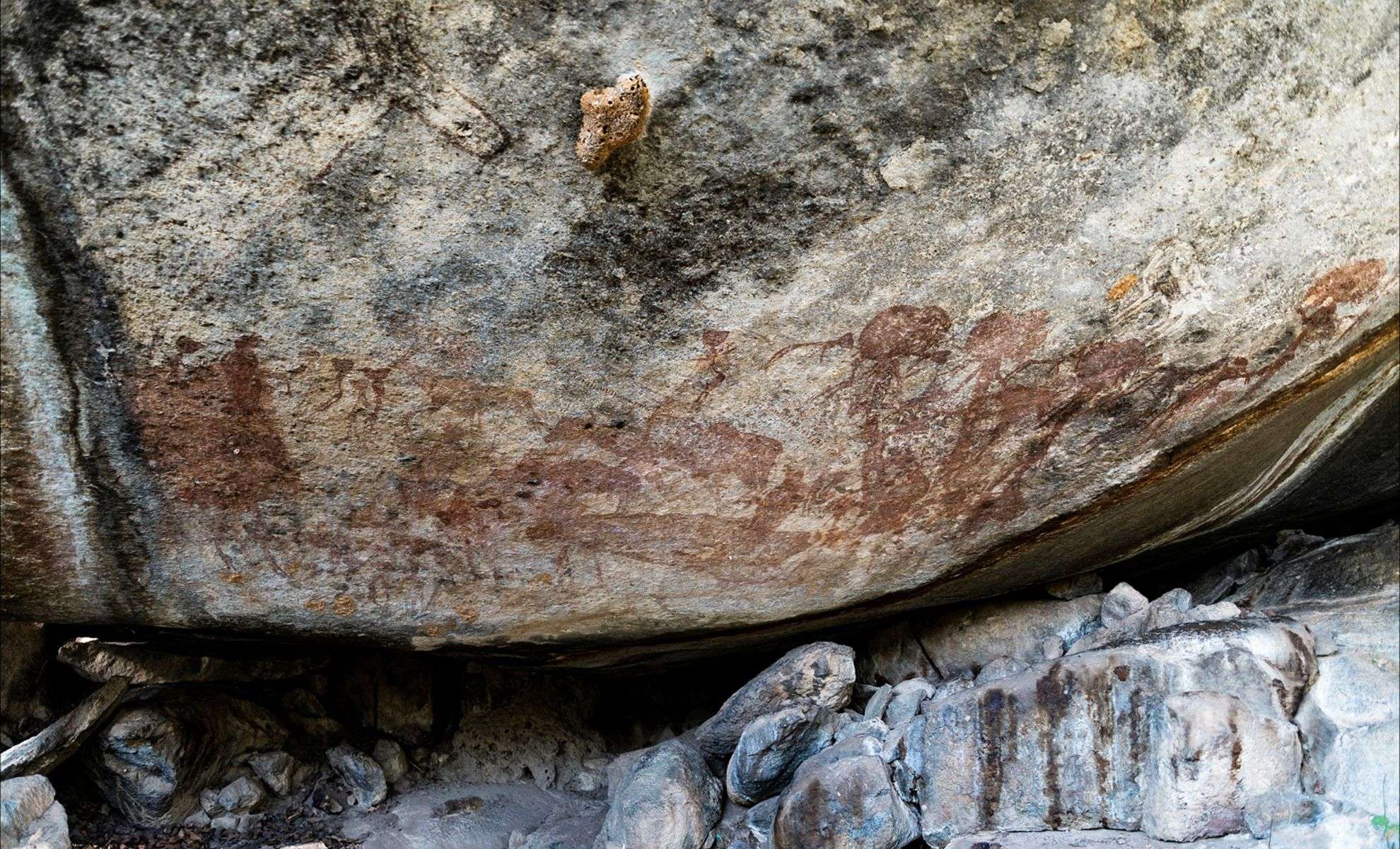 Ancient Red Rock Art Reveals Mysterious Tall Figures in Tanzania 