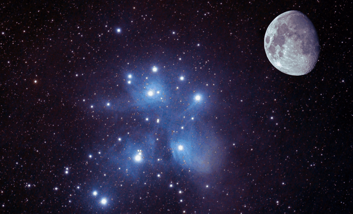 Experience the Moon’s Mesmerizing Passage Near the Pleiades Tonight 