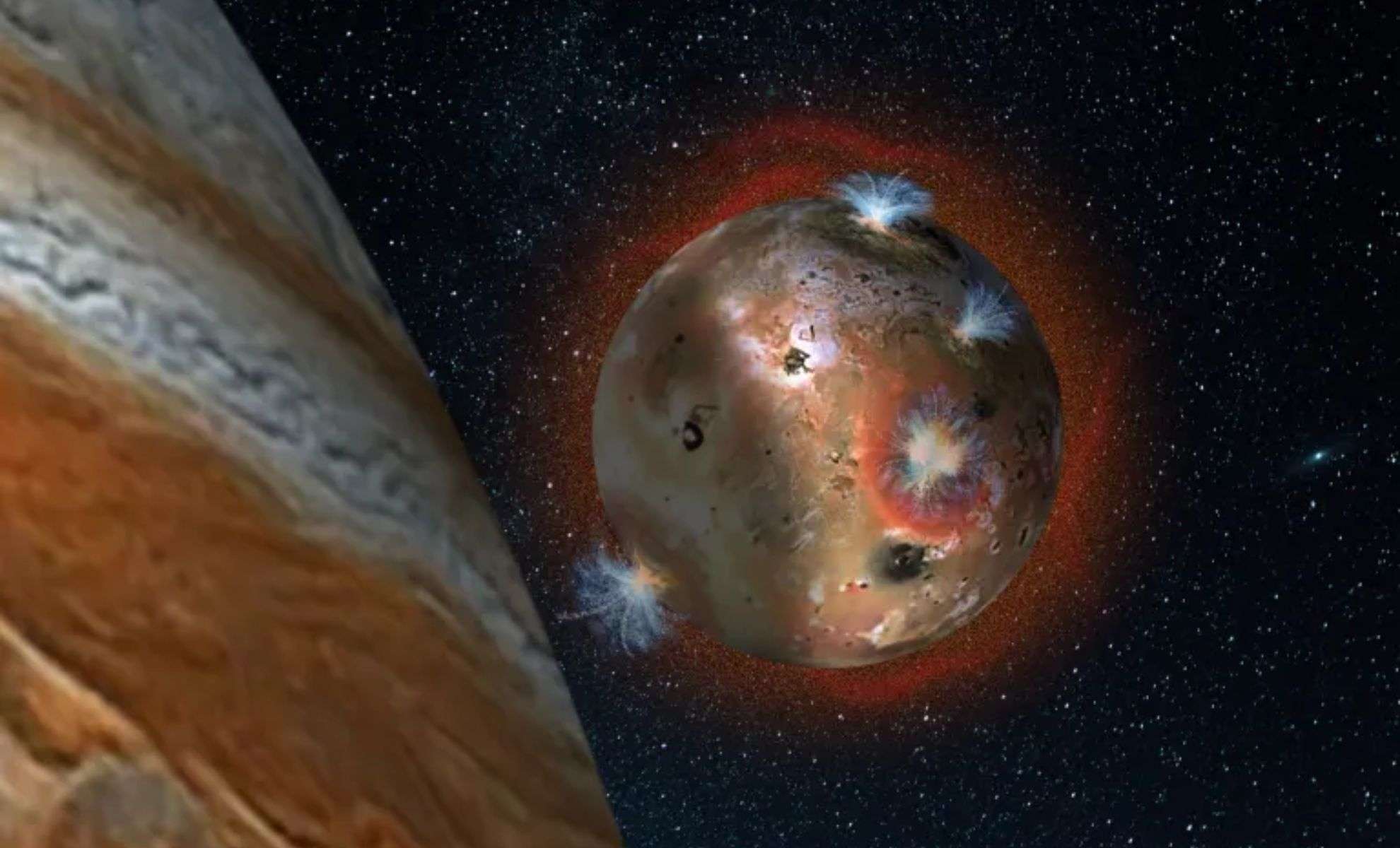 Juno Spacecraft Reveals Fiery Volcanoes on Jupiter’s Energetic Moon Io 