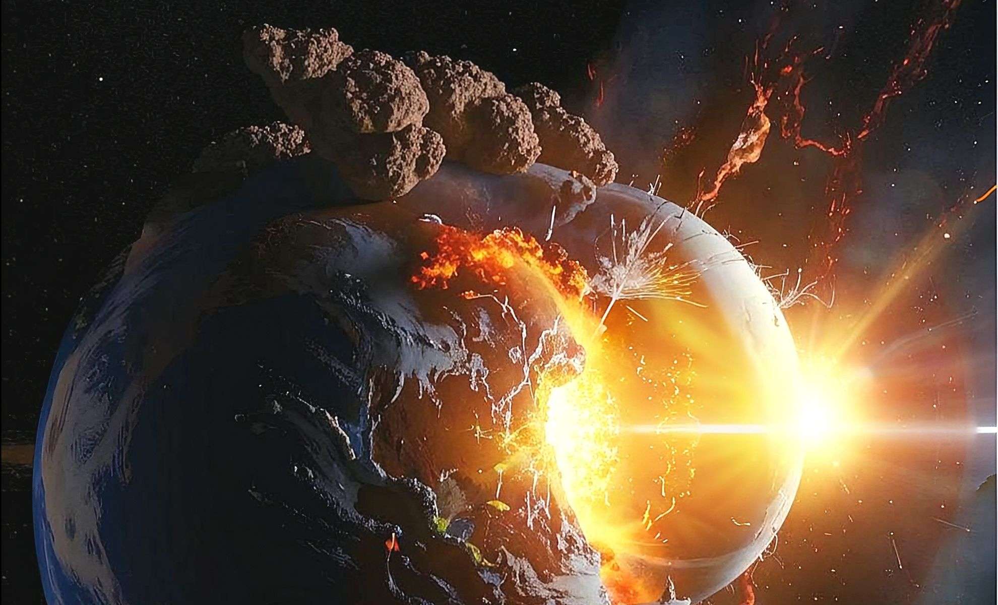 A Cataclysmic Impact 4.5 Billion Years Ago May Have Sparked Life on Earth 