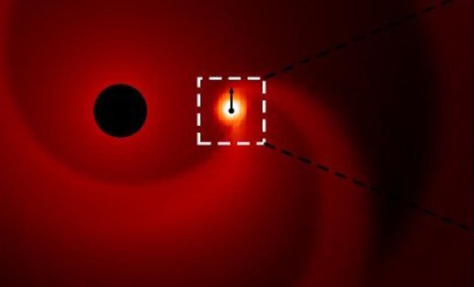 ALMA Detects Enigmatic Object Circling a Dying Red Giant Star 