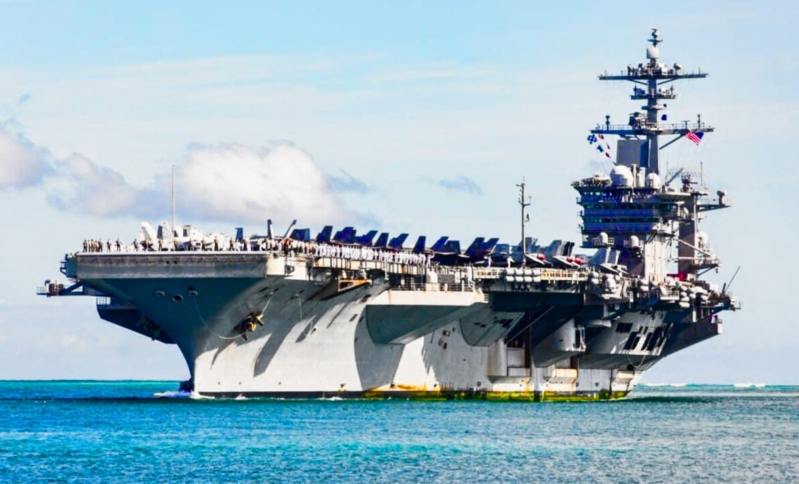 U.S. Navy’s Supercarrier Conducts Live-Fire Exercises in Disputed South China Sea 
