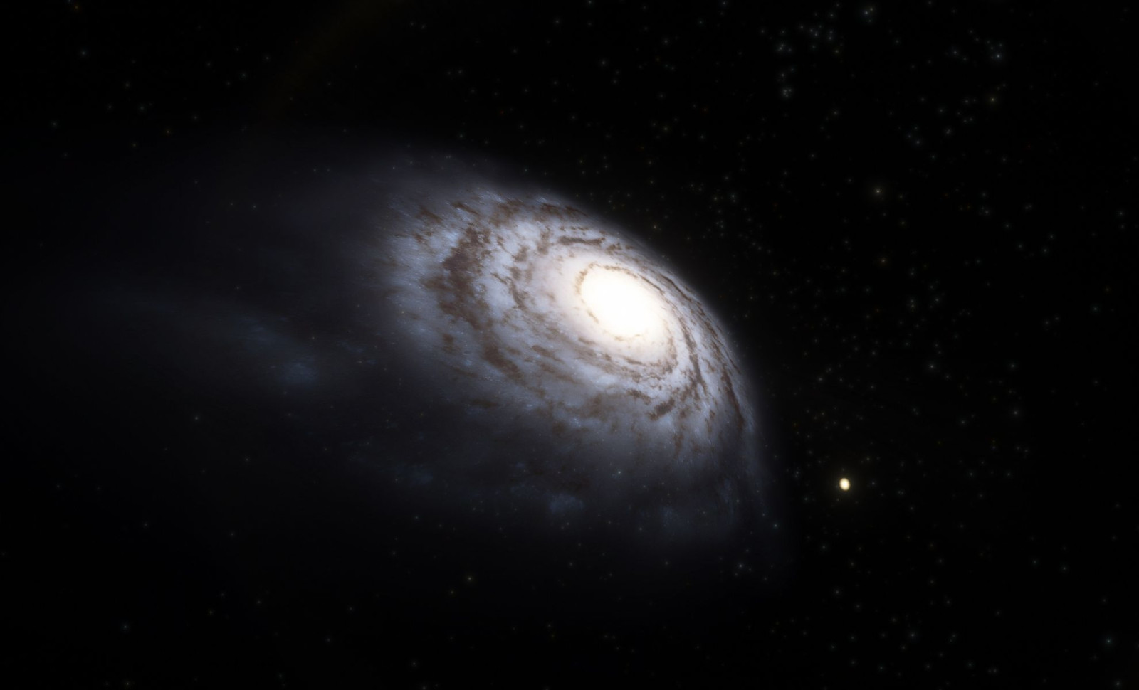 Discovery of an Enigmatic Galaxy Composed Almost Entirely of Dark Matter 