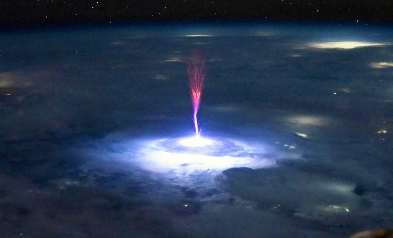 Rare Red Sprite Captured by NASA Astronaut 55 Miles Above Thunderstorms 