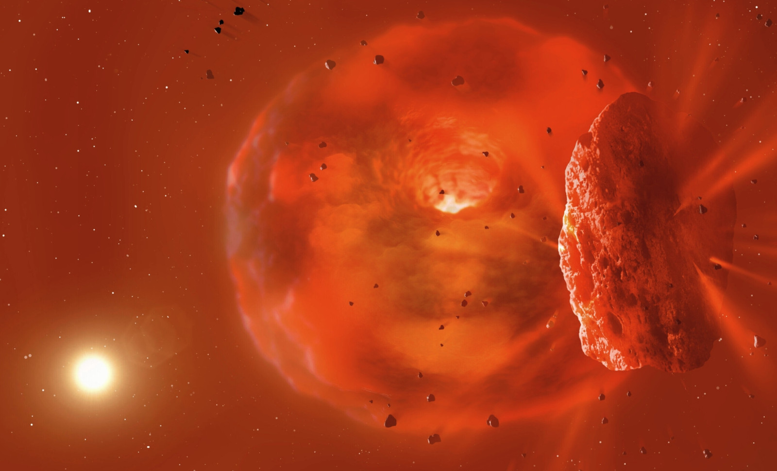 Astronomers Capture Two Planets Destroying Each Other 11,000 Light-Years Away 