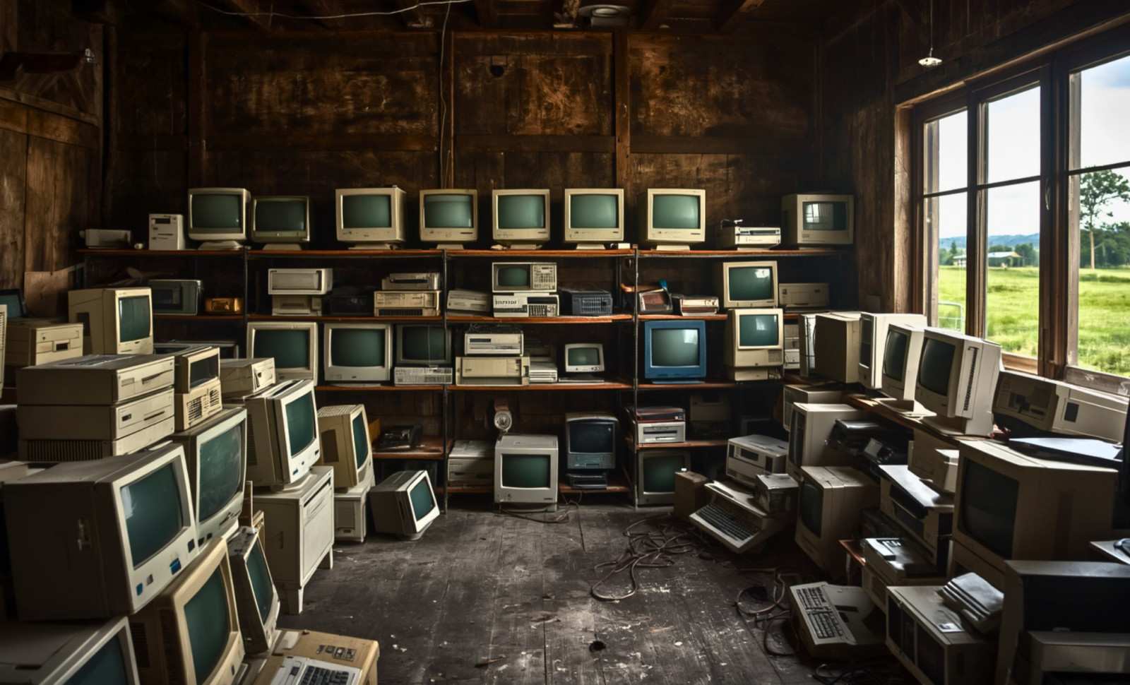 Hidden in a Crumbling Barn: Over 2,200 Pristine Pre-Internet Computers Unearthed 