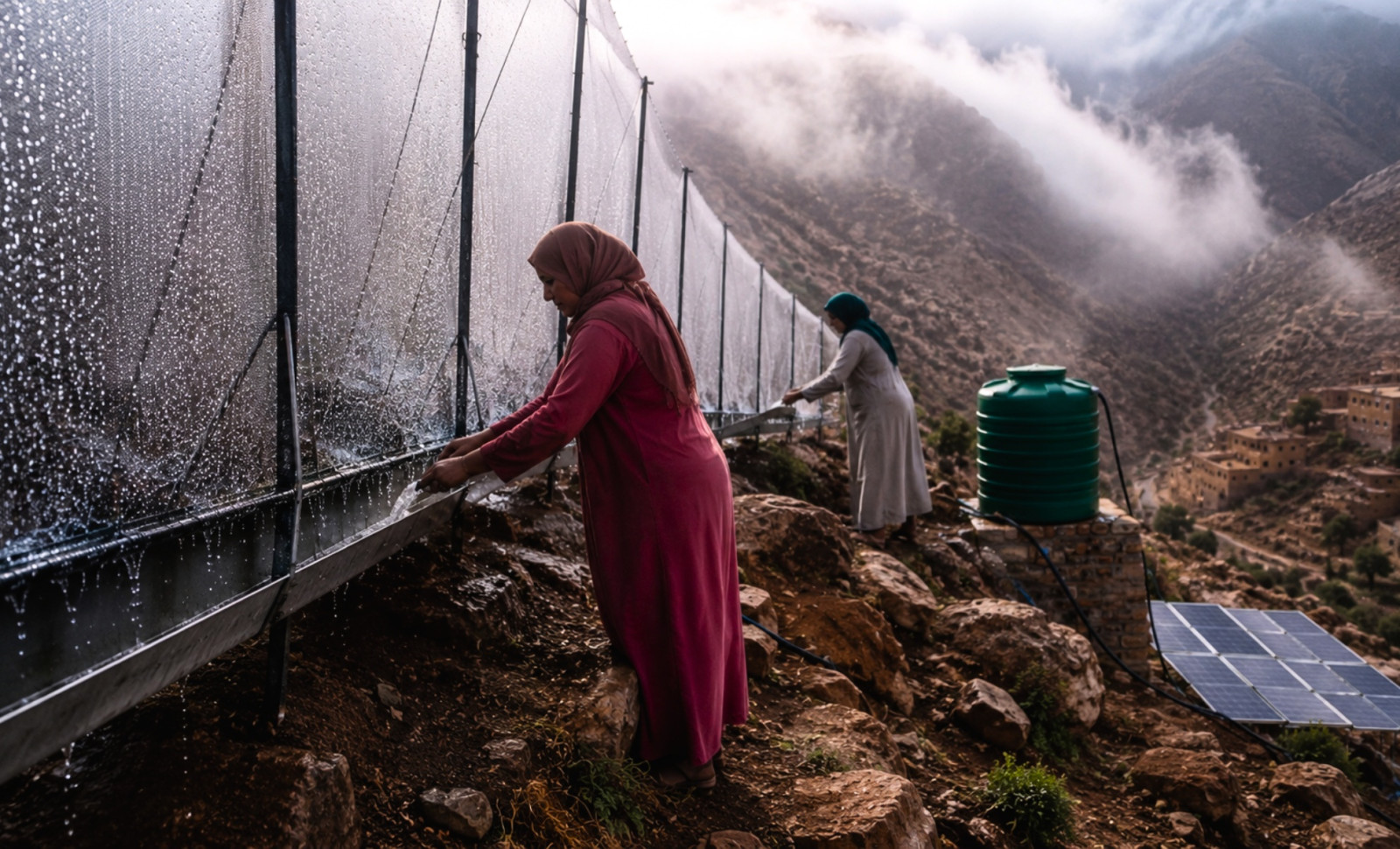 Moroccan Women Harness Mountain Fog to Transform Water Access Amid Desert Spread 