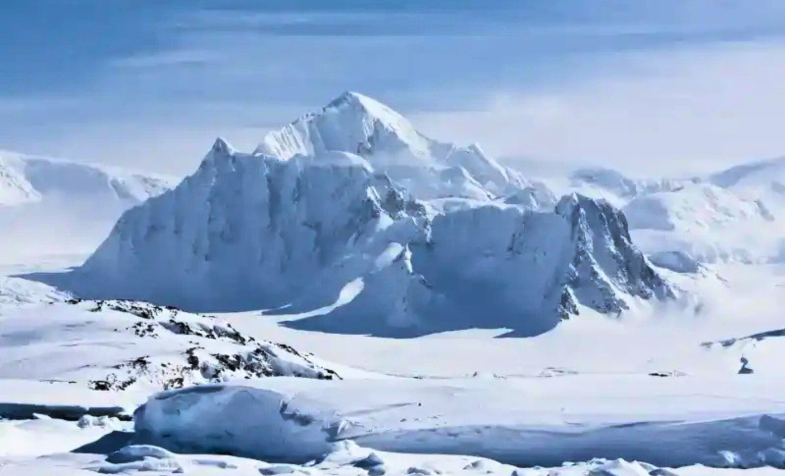 Mysterious Pyramid-Like Peak in Antarctica Sparks Debate Over Its Origins 