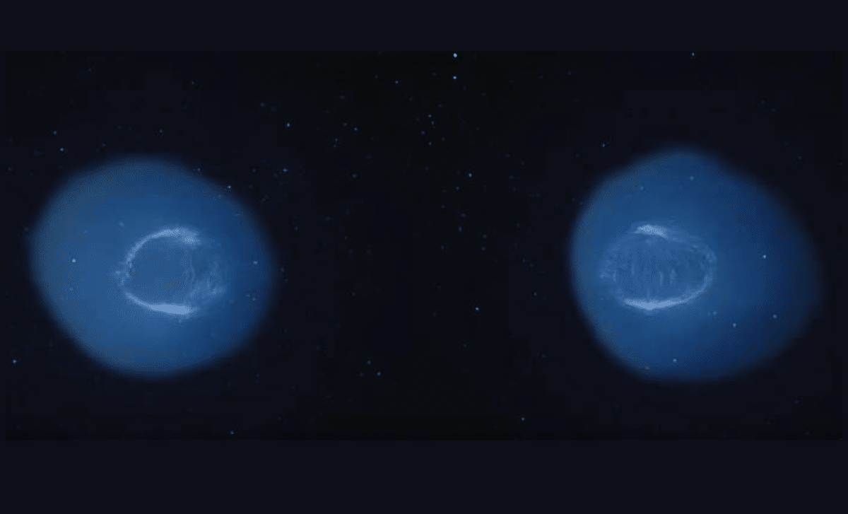 Newly Found Galaxy Lacking Dark Matter Joins Rare Cosmic Alignment 