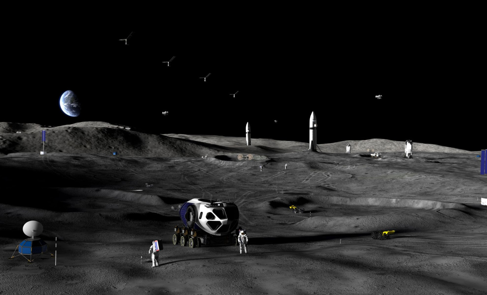 NASA Advances Toward Lunar Settlement with Three New Robotic Missions 