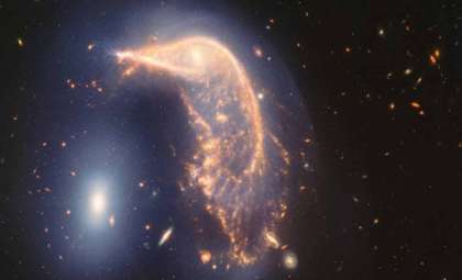 James Webb Telescope Reveals Stunning Collision of Two Galaxies in Space