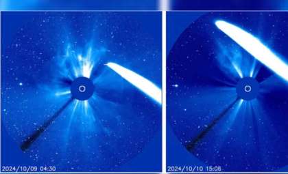 Dazzling Dust Trail of Tsuchinshan-ATLAS Comet Illuminates Inner Solar System