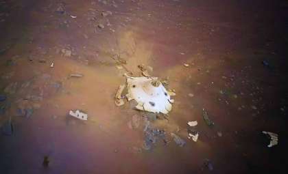 Ingenuity Helicopter Reveals Haunting Debris Field on Mars