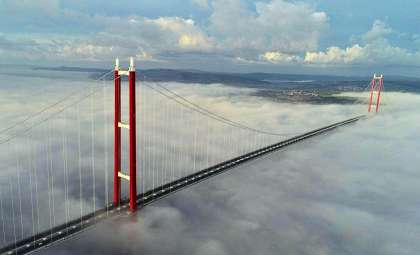Record-Breaking Suspension Bridge Revolutionizes Europe-Asia Transit in Turkey