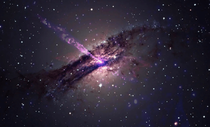 Black Hole Jet Smashes Into Enigmatic Object in Centaurus A Galaxy
