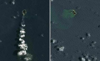 A Fresh Volcanic Island Surfaces in the Pacific, Drawing Scientific Attention