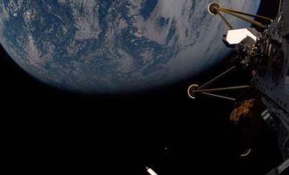 Private Lunar Lander Athena Transmits Stunning Earth Photos from Orbit
