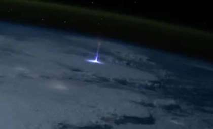 Astronaut Snaps Rare Gigantic Jet Lightning Surge Reaching 50 Miles Above Earth