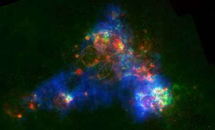Nearby Dwarf Galaxy Slowly Torn Apart by Its Larger Companion