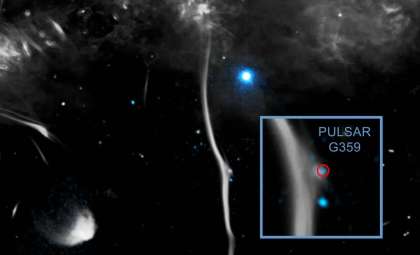 Pulsar Speeds Through Galactic Snake, Shattering Its Mysterious Filament