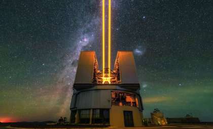 Unveiling the Rise of the World's Largest Telescope Beneath a Starry Sky
