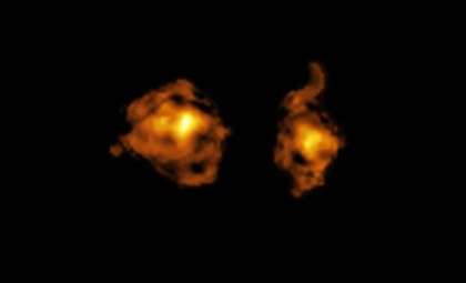 A Galactic Collision Unveils a Radiation Blast Shaping Neighboring Galaxy
