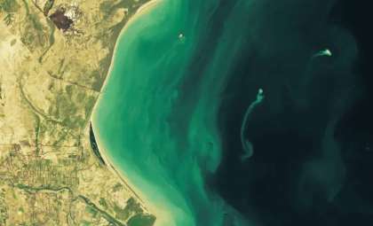 NASA Captures Vanishing Volcanic Island in the Caspian Sea