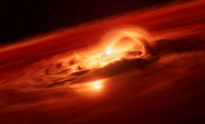 Rogue Planet Exhibits Unprecedented Growth by Consuming Surrounding Matter