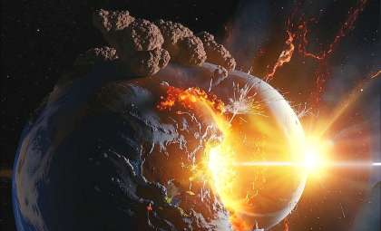 A Cataclysmic Impact 4.5 Billion Years Ago May Have Sparked Life on Earth