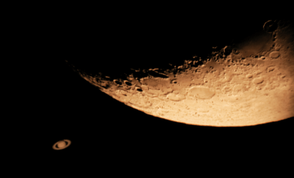 Watch Saturn and the Nearly Full Moon Align in the Evening Sky on October 5, 2025