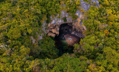 Researchers Discover a Magnificent Subterranean Cave Within a Vast Sinkhole in China