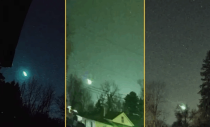 Brilliant Green Meteor Blazes Over Great Lakes at Nearly 100,000 MPH