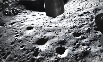 Over 3000 Photos Capture Lunar Lander’s Engine Plume Impact During Moon Touchdown