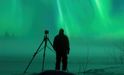 Photographer's Arctic Aurora Quest Leads to Unexpected Encounter with a Playful Fox