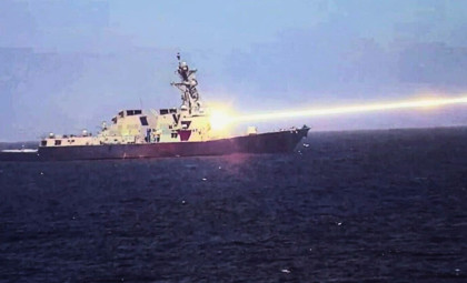 USS Preble Destroys Drone Swarm with Advanced Navy Laser System at Sea