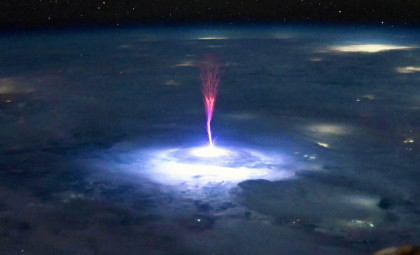Rare Red Sprite Captured by NASA Astronaut 55 Miles Above Thunderstorms
